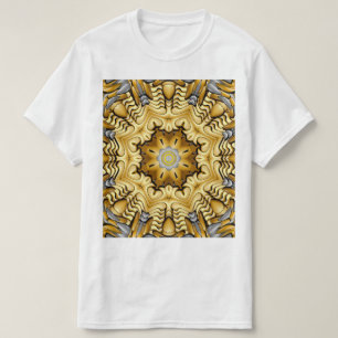 Precious Metal Gold  Silver Vintage Kaleidoscope T-Shirt