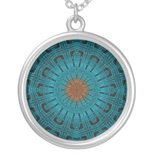 Precious Metal Medallion Silver Plated Necklace