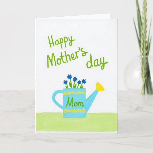 Precious Mom Watering Can Card (Front)