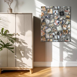 Precious Moments 30 Photo Collage Black ID1065 Metal Print