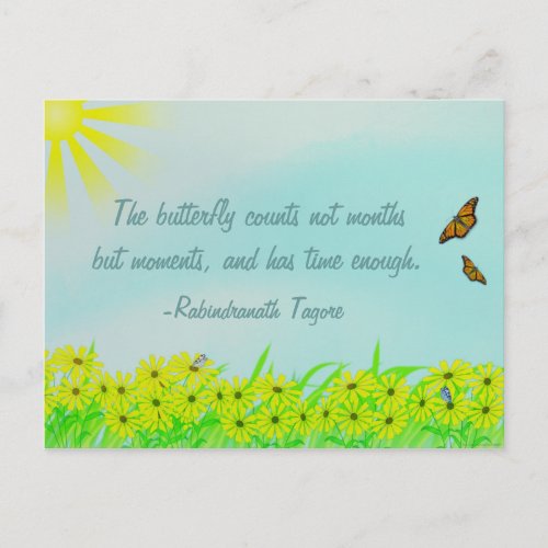 Precious Moments Butterflies Quote Postcard