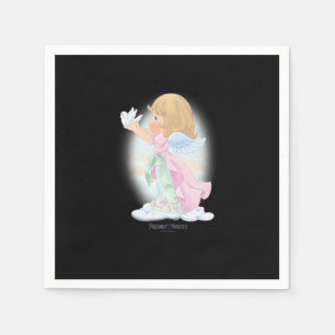 Precious Moments Christmas Cute Angel and Dove Pre Napkins