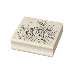 Precious Moments Rodeo Rubber Stamp