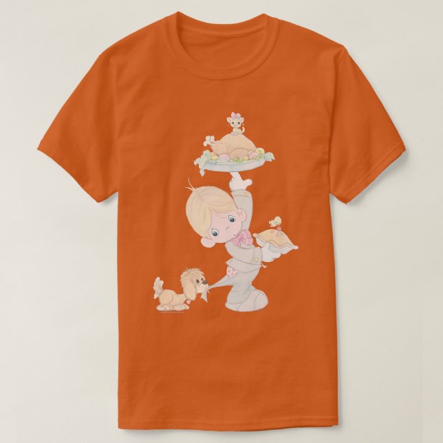 Precious Moments Thanksgiving Turkey Dinner Doll  T-Shirt (Design Front)