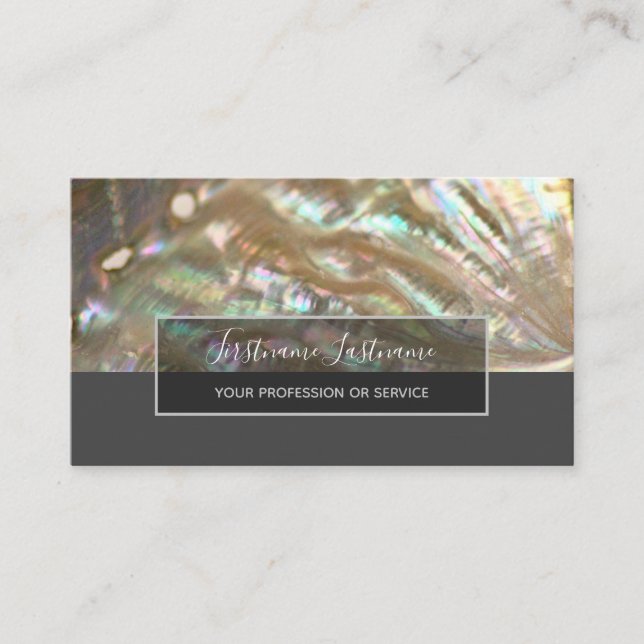 Precious mother of pearl luxury jewelry gifts business card (Front)