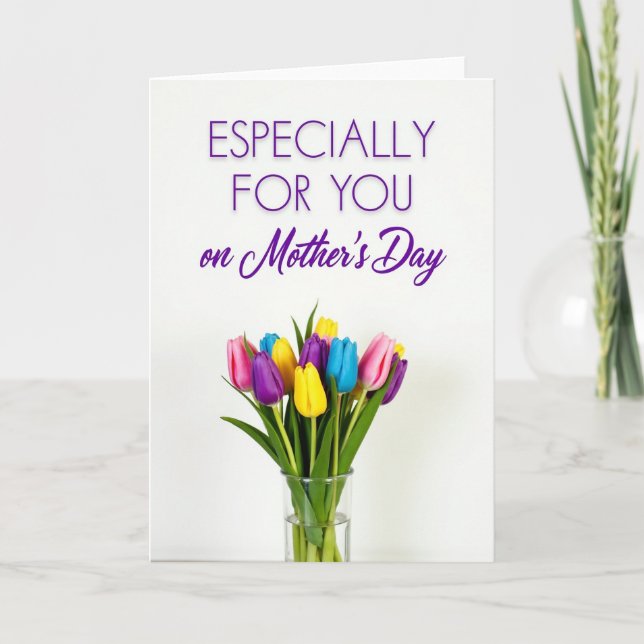 Precious Mothers Day Flower Card (Front)