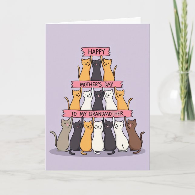 Precious Mothers Day Tabby Card (Front)