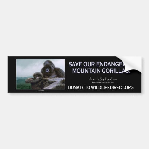 PRECIOUS Mountain Gorillas Bumper Sticker