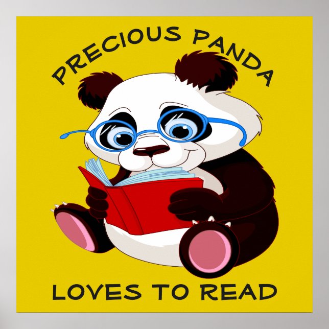 Precious Panda Loves to Read Poster (Front)