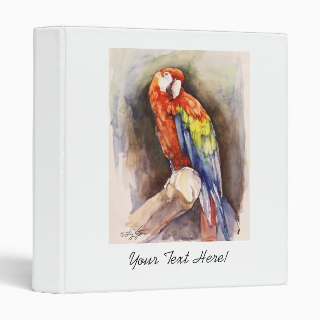 Precious Parrot Avery Binder (Front/Spine)