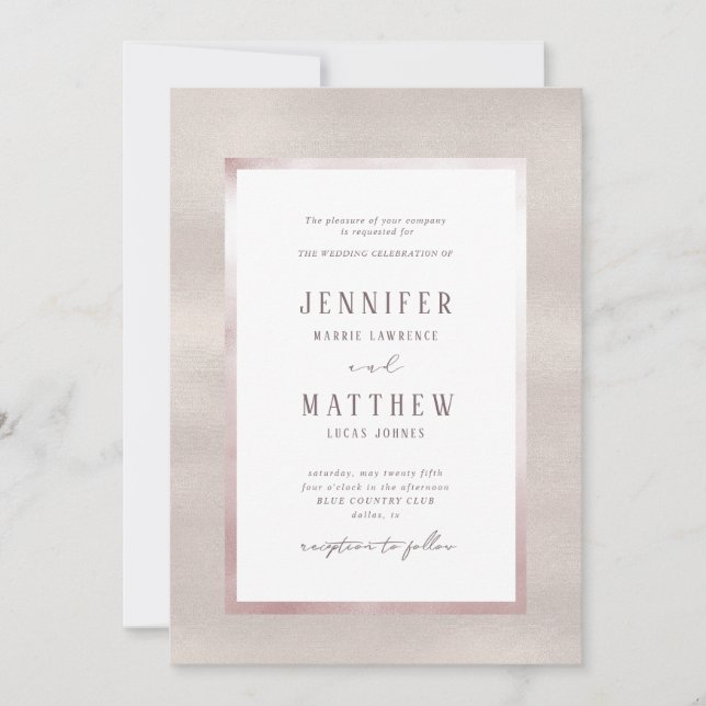 Precious Pearls Wedding Invitation (Front)