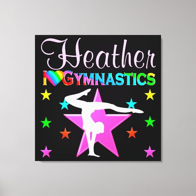 PRECIOUS PERSONALIZED I LOVE GYMNASTICS WALL ART (Front)
