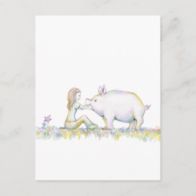 Precious Pig Postcard (Front)