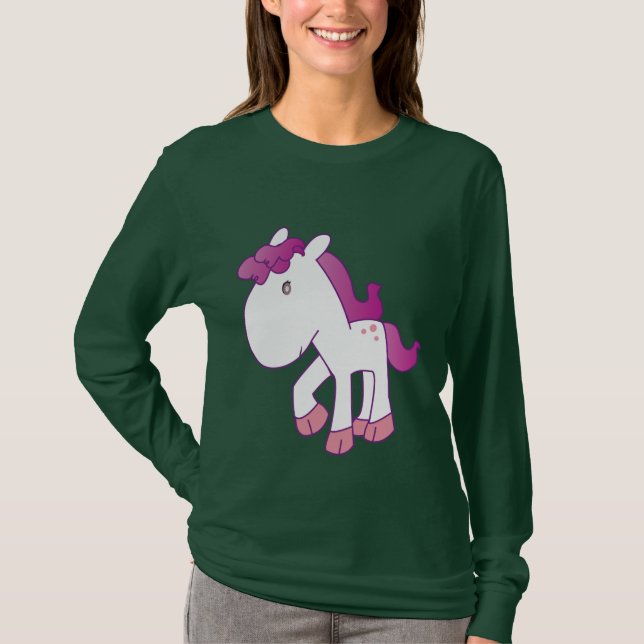 Precious pink  and purple pony T-Shirt (Front)
