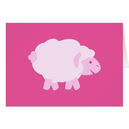 Precious Pink Little Lamb Cards (Front Horizontal)
