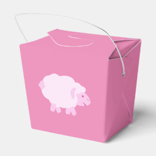 Precious Pink Little Lamb Favor Boxes