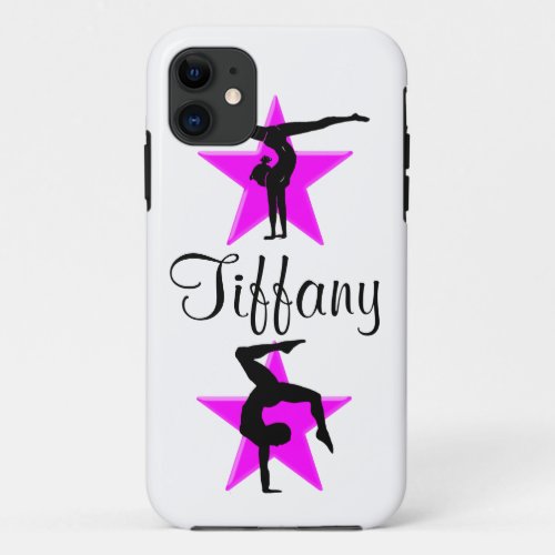 PRECIOUS PINK PERSONALIZED GYMNAST IPHONE CASE