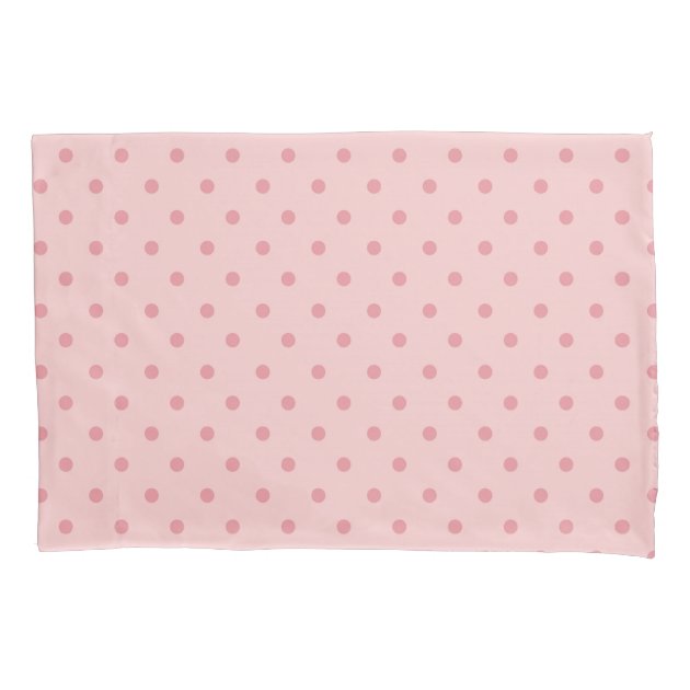 pink polka dot pillowcase