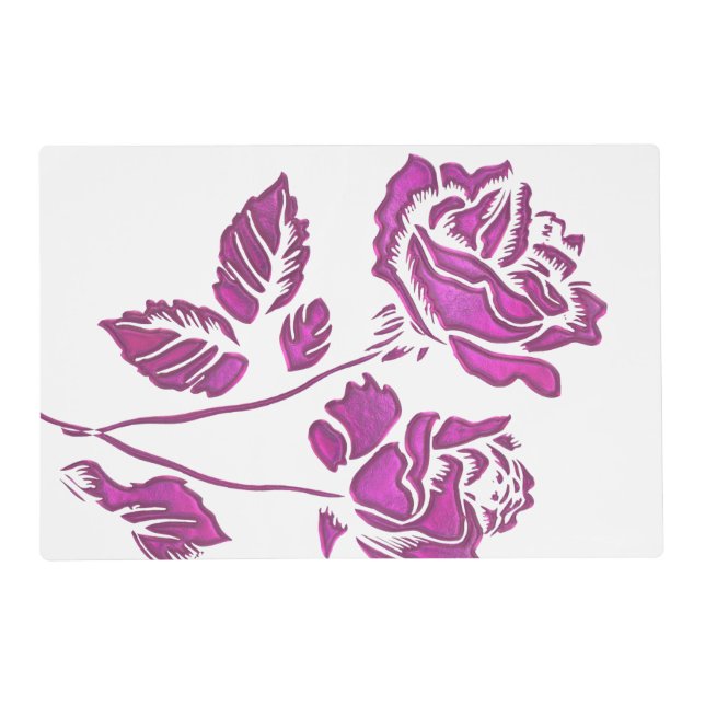 Precious Pink Rose Placemat (Front)