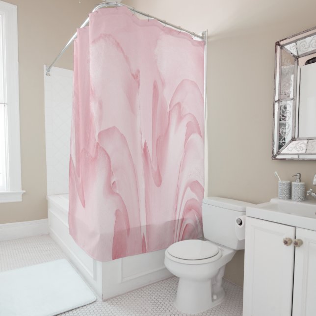Precious Pink Shower Curtain (In Situ)