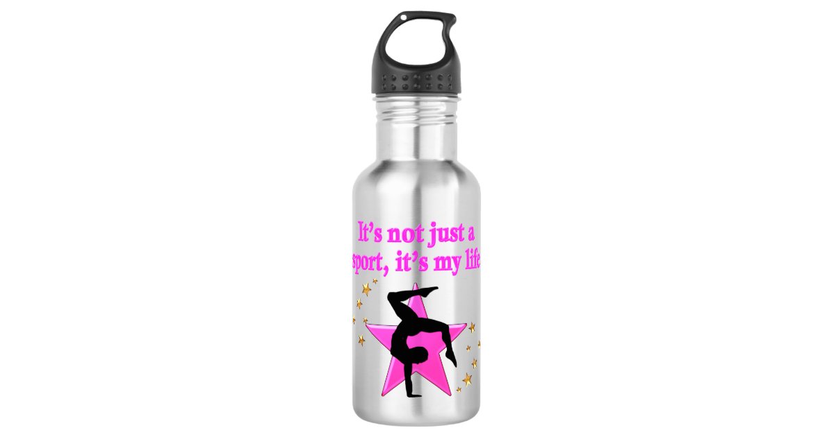 Mens Gymnastics Male Gymnast at Sunset Stainless Steel Water Bottle