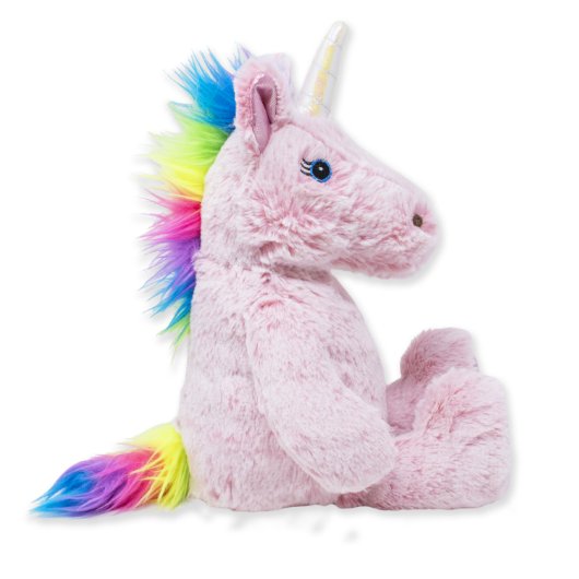Precious Pink Unicorn Love Stuffed Plush Animal (Side w/o shirt)