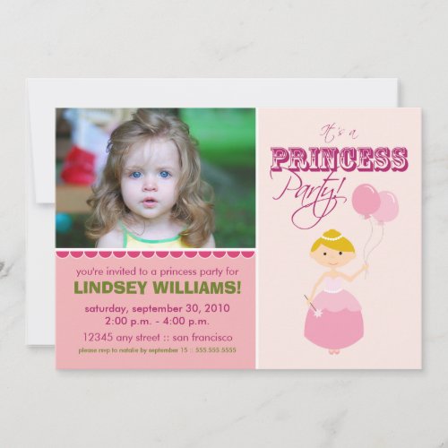 Precious Princess Party Invitation (pink)