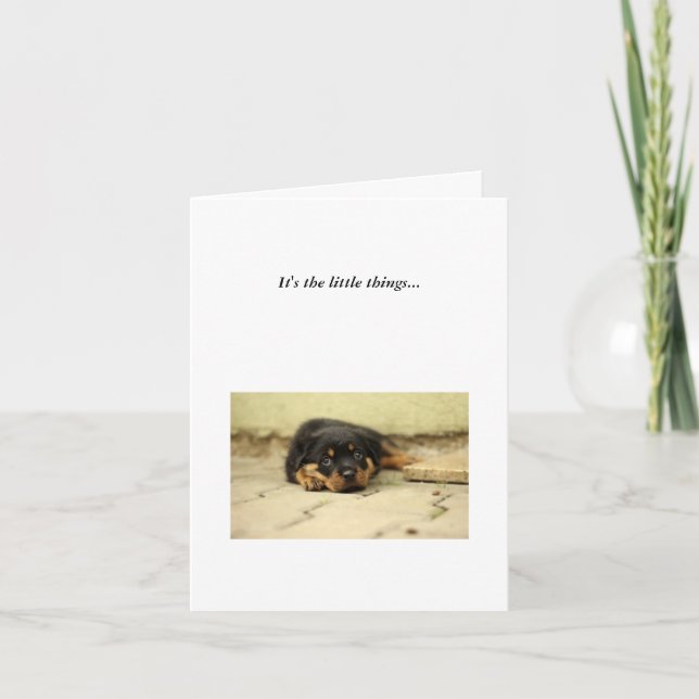 Precious Pup Dog Thank You Note Card (Front)
