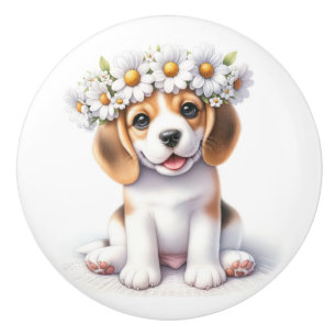 Precious Puppies Ceramic Knob