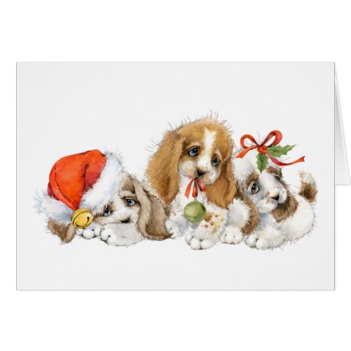 Precious Puppies Thank You or Blank  Note card