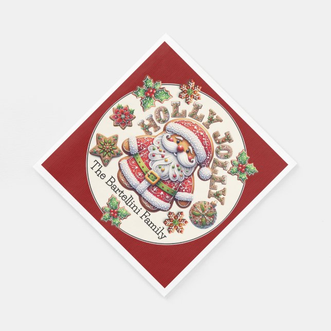Precious Santa  Napkins (Corner)
