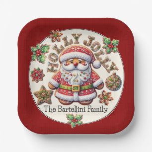 Precious Santa Paper Plates