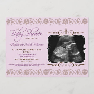 Precious Sonogram Baby Shower Invitation (lilac)