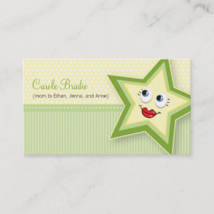 Precious Star Mommy Card Baby Green Business Card
