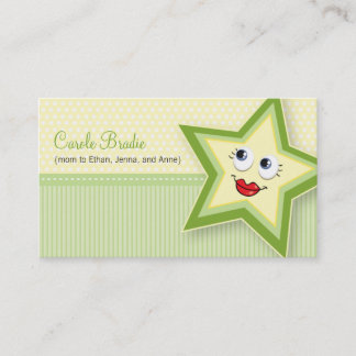 Precious Star Mommy Card Baby Green Business Card