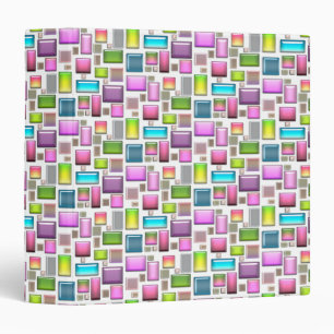 Precious stones and mother of pearl 3 ring binder