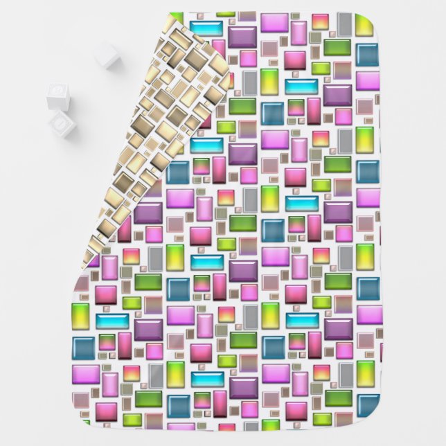 Precious stones and mother of pearl  baby blanket (In Situ)