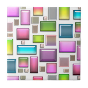 Precious stones and mother of pearl  ceramic tile