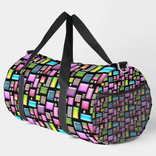 Precious stones and mother of pearl  duffle bag (Right Corner)
