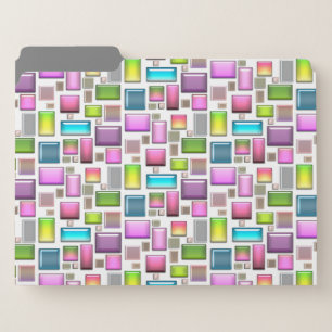 Precious stones and mother of pearl  file folder