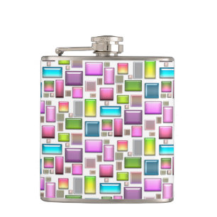 Precious stones and mother of pearl  flask