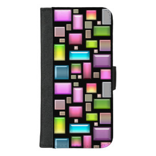 Precious stones and mother of pearl iPhone 8/7 plus wallet case