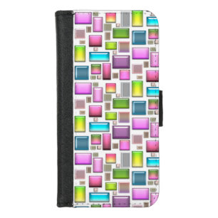 Precious stones and mother of pearl  iPhone 8/7 wallet case