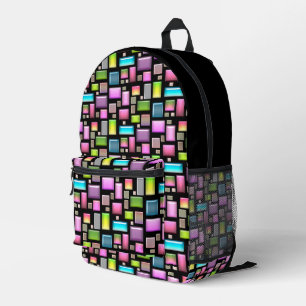 Precious stones and mother of pearl  printed backpack