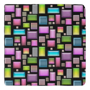 Precious stones and mother of pearl  trivet