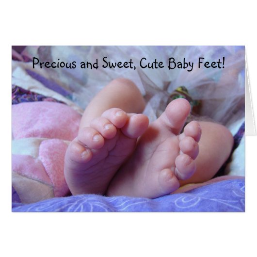 Precious & Sweet Cute Baby Feet! Cards Baby toes (Front Horizontal)