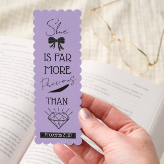 Precious Than Jewels Bible Verse Proverbs 31:10 Bookmarks