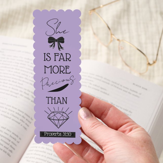 Precious Than Jewels Bible Verse Proverbs 31:10 Bookmarks (Hand)