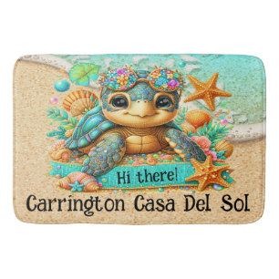 Precious Turtle Theme  Bath Mat