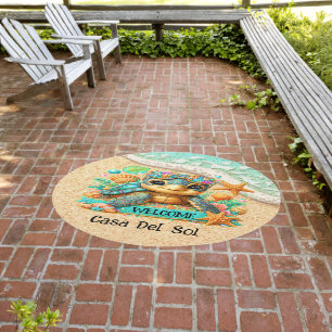 Precious Turtle Theme Outdoor Rug